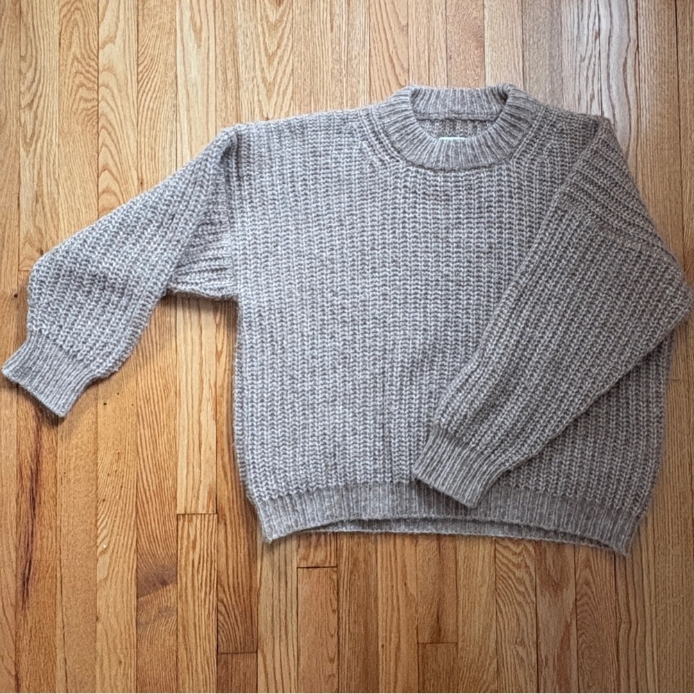 Lauren Manoogian fisherman pullover sweater size 2 beige